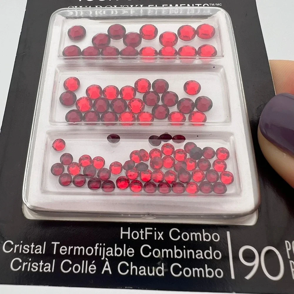 EK Success HotFix Red Crystal Mix 90pc‎ Craft Gems Swarovski Elements